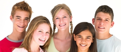 group of teenagers smiling