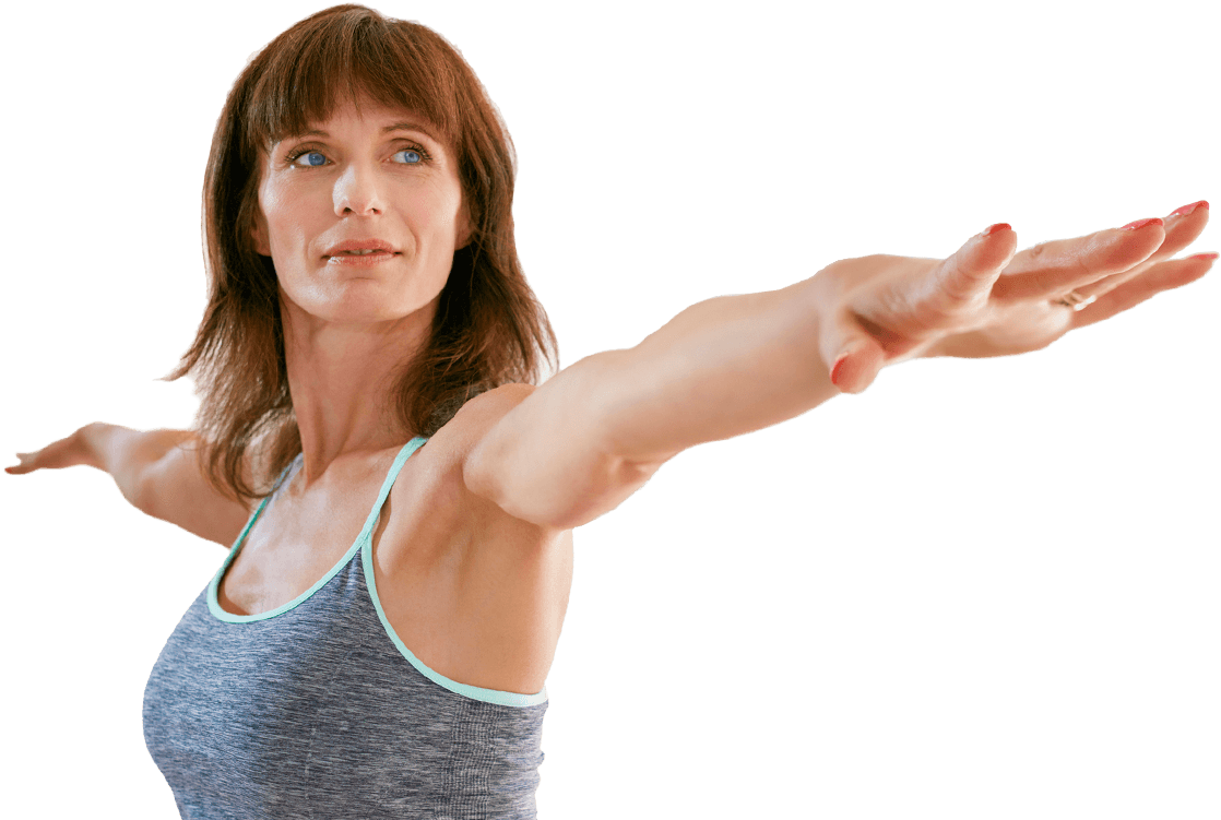 woman in a yoga pose